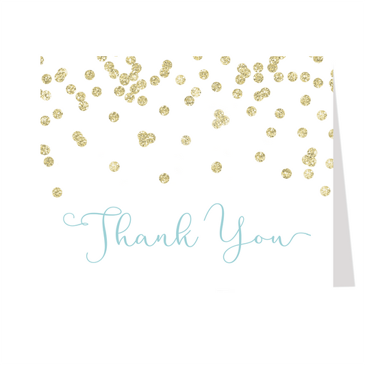 A Brunch for Baby Gold Thank You Card