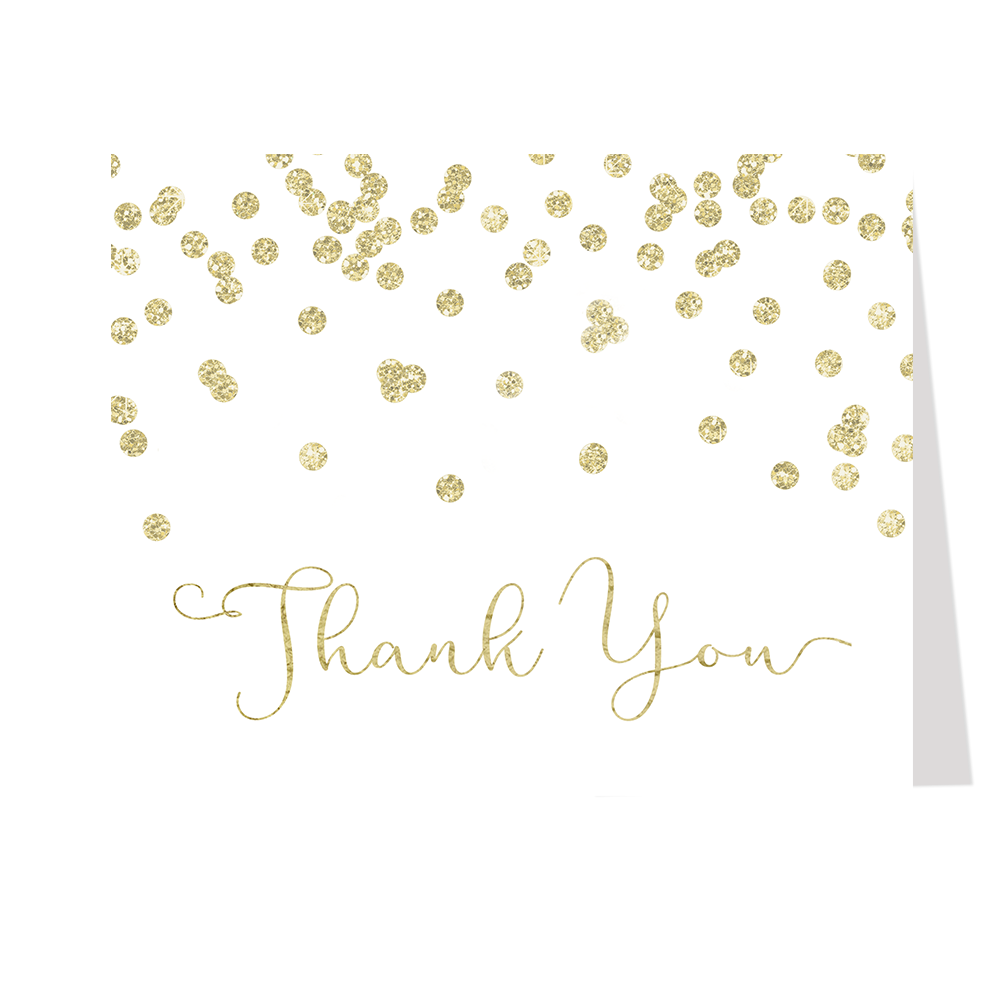 A Brunch for Baby Gold Thank You Card