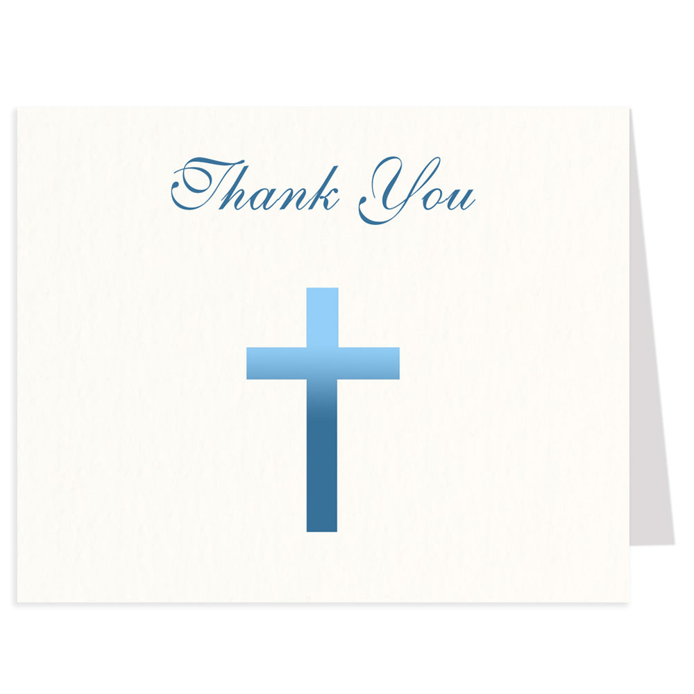 Watercolor Cross Thank You Card