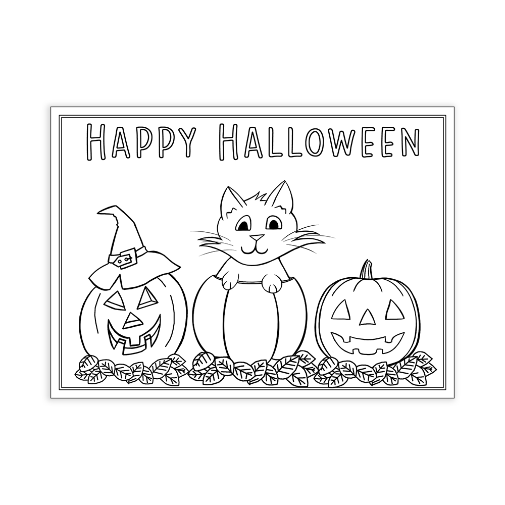 Boo Coloring Cards, Set of 12