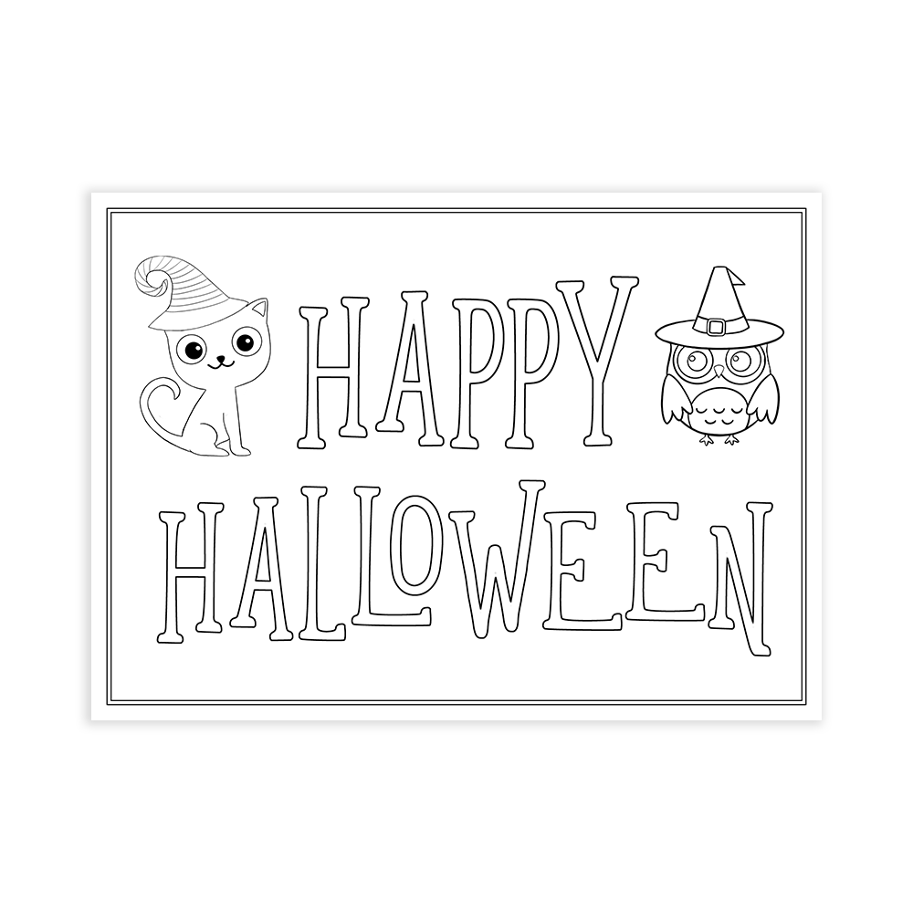 Boo Coloring Cards, Set of 12