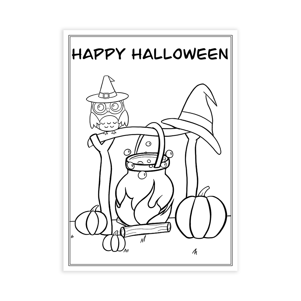 Boo Coloring Cards, Set of 12