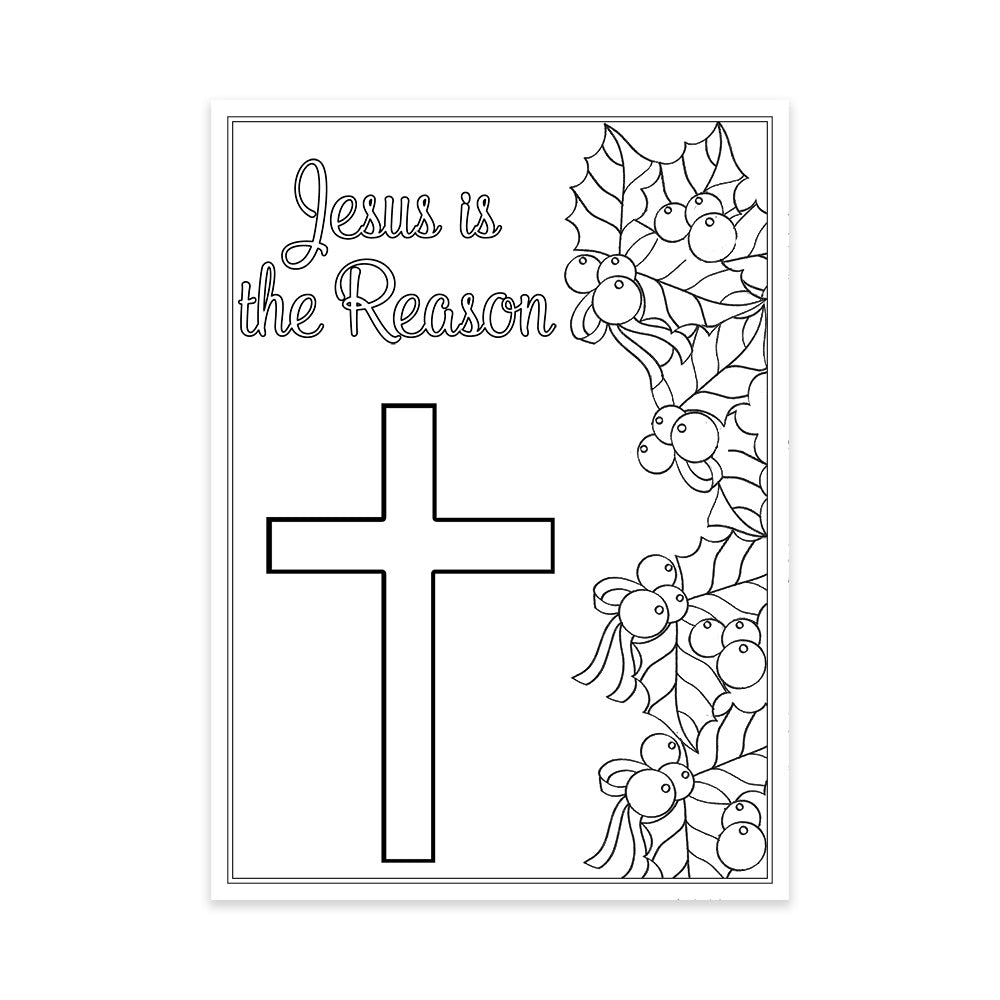 Color Me Joyful Religious Christmas Coloring Cards