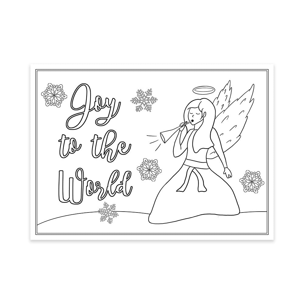 Color Me Joyful Religious Christmas Coloring Cards