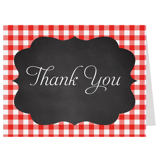 Say I Do BBQ Gingham Thank You Card