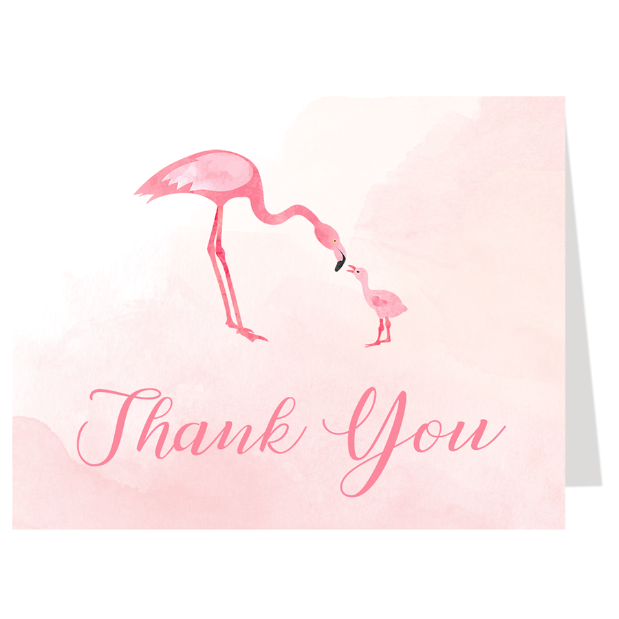 Flamingo Thank You Card