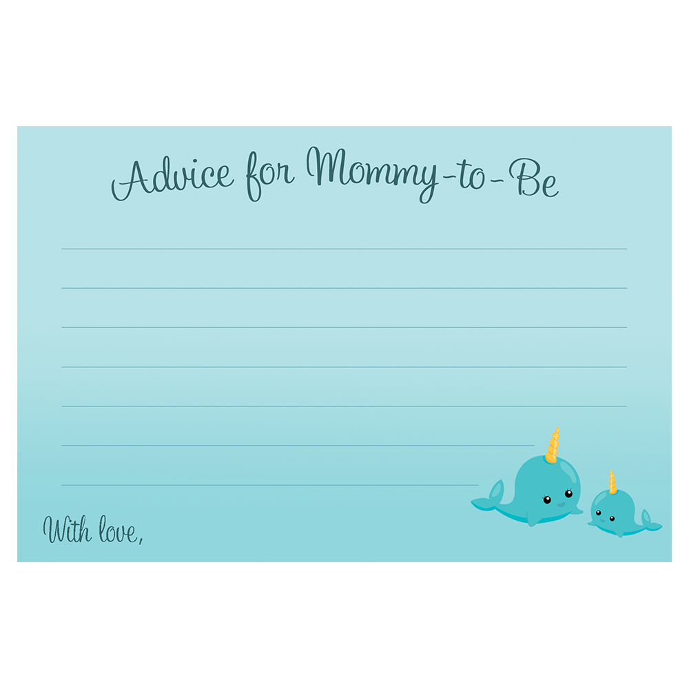 Narwhal Blue Advice Card