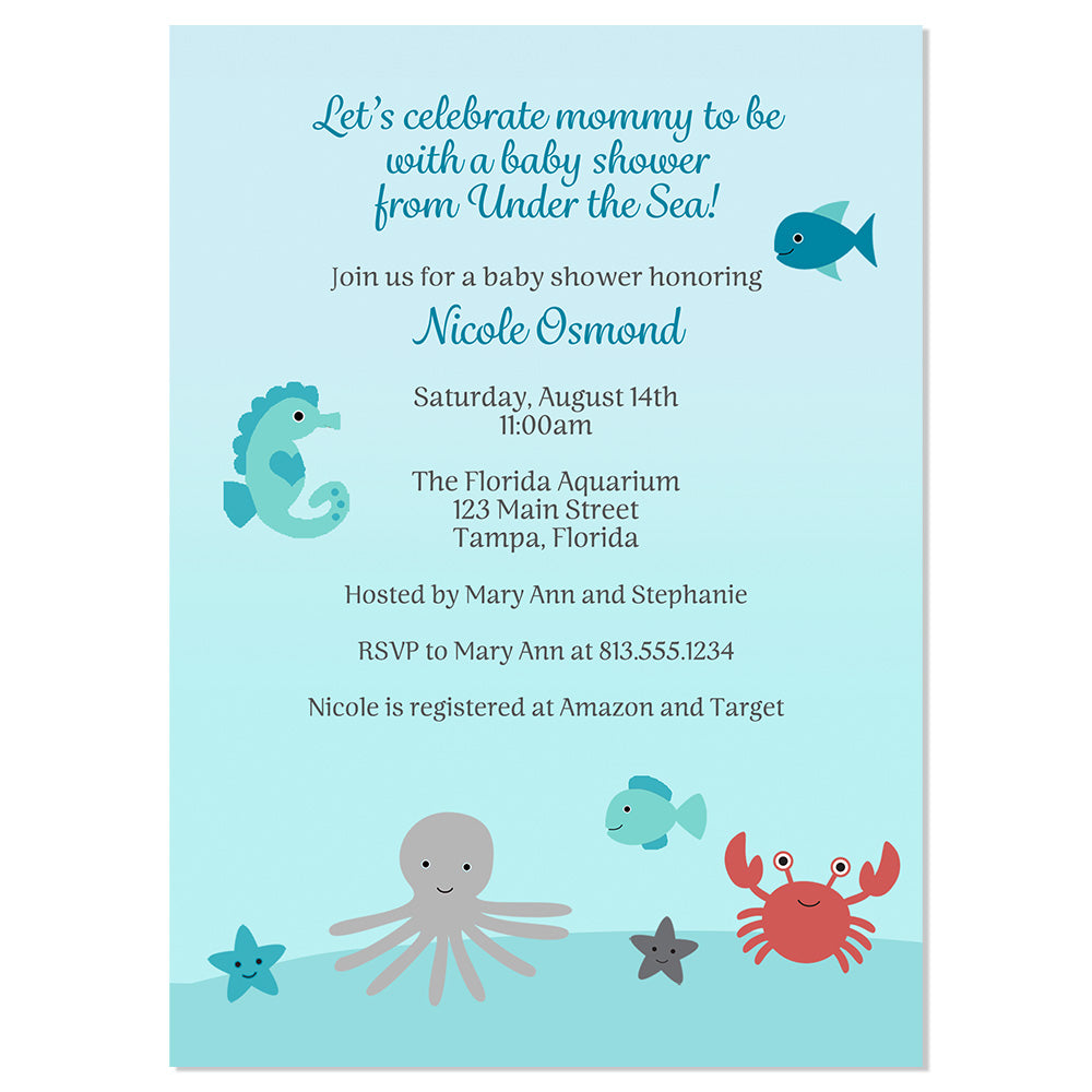 Sea Buddies, Baby Shower Invitation – The Invite Lady