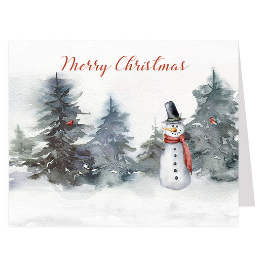 Watercolor Snowman Christmas Cards