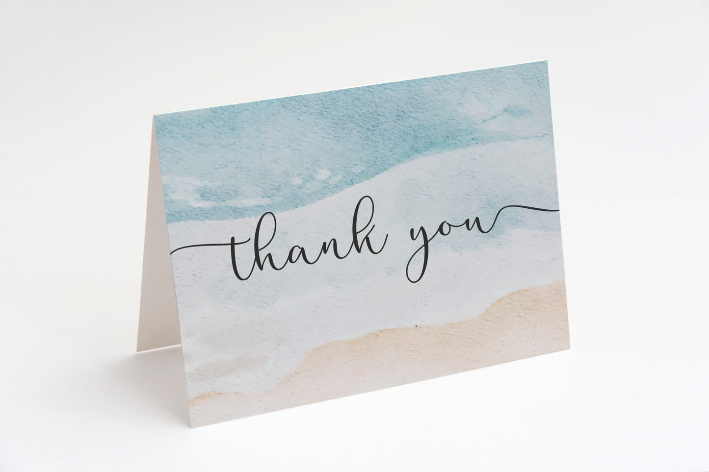 Watercolor Beach Thank You Card