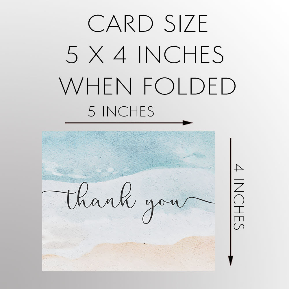 Watercolor Beach Thank You Card