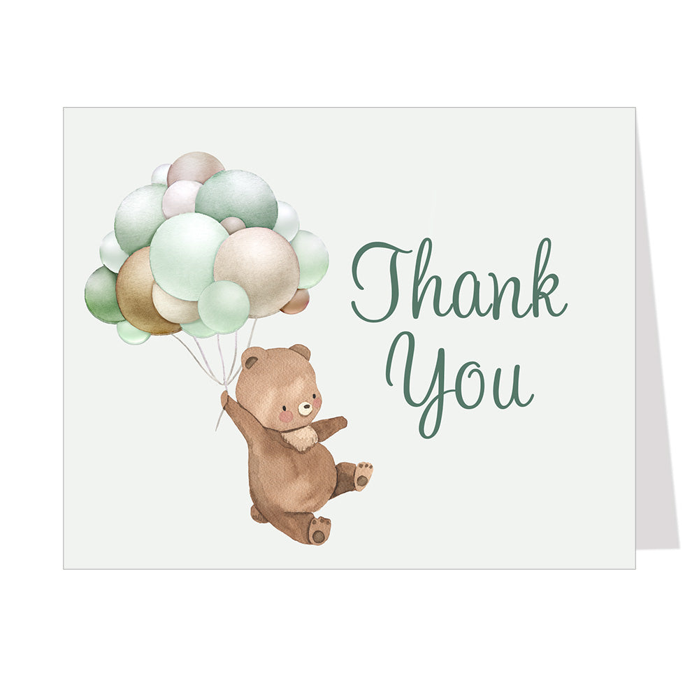 Bearly Wait Teddy Bear Baby Shower Thank You Cards