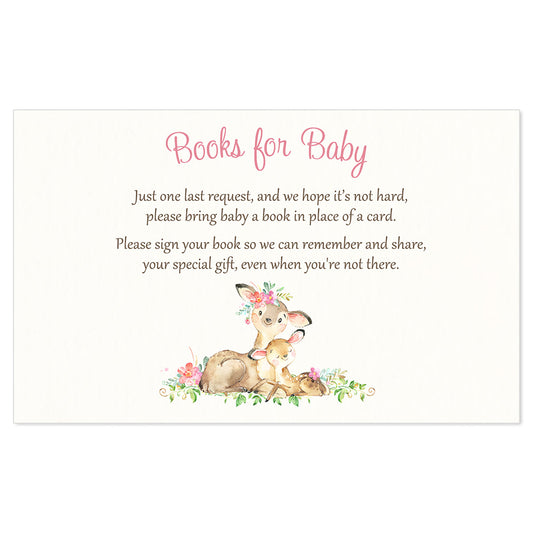 Deer Baby Shower Book Insert
