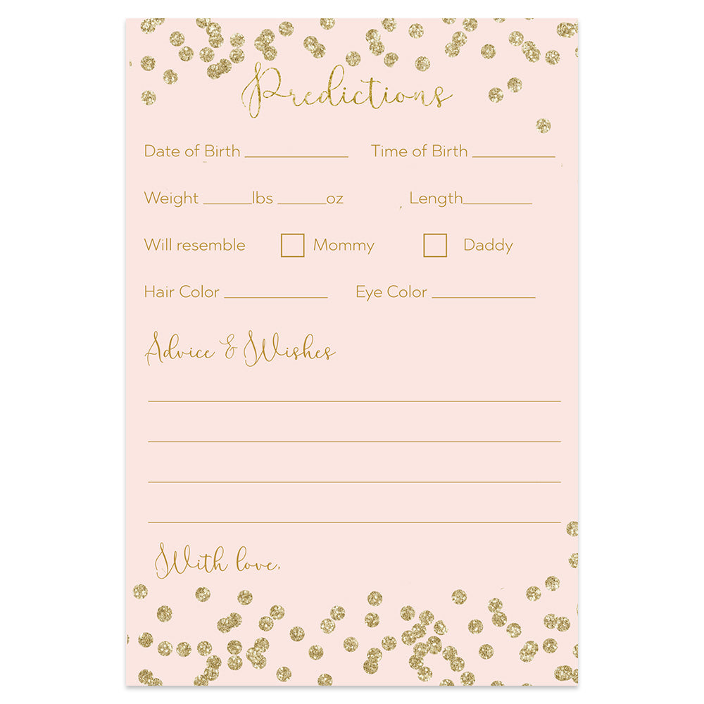 It's a Girl Predictions Card