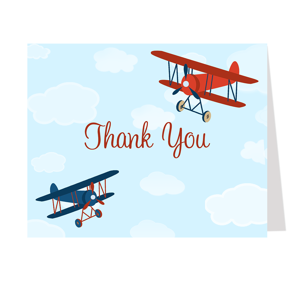 Up Up and Away Thank You Card