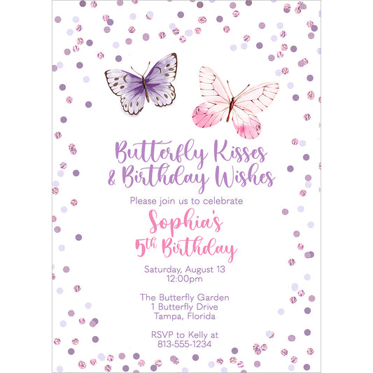 Butterfly Birthday Party Invitation