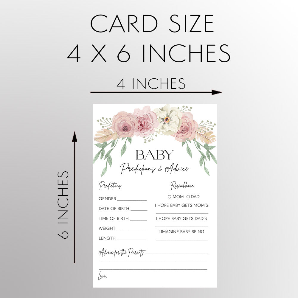 Baby Brunch Predictions and Advice Card