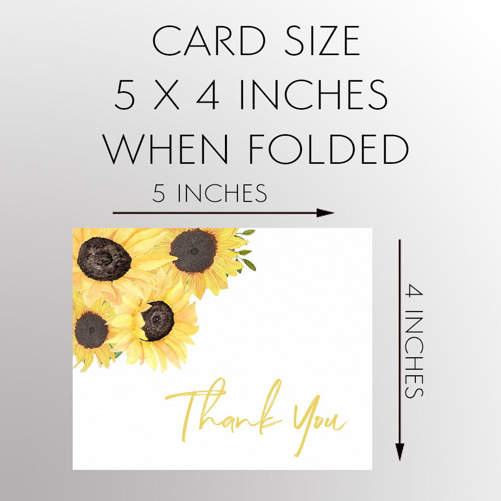 Sunflowers Thank You Card