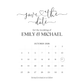 Calendar Save The Date Cards - White
