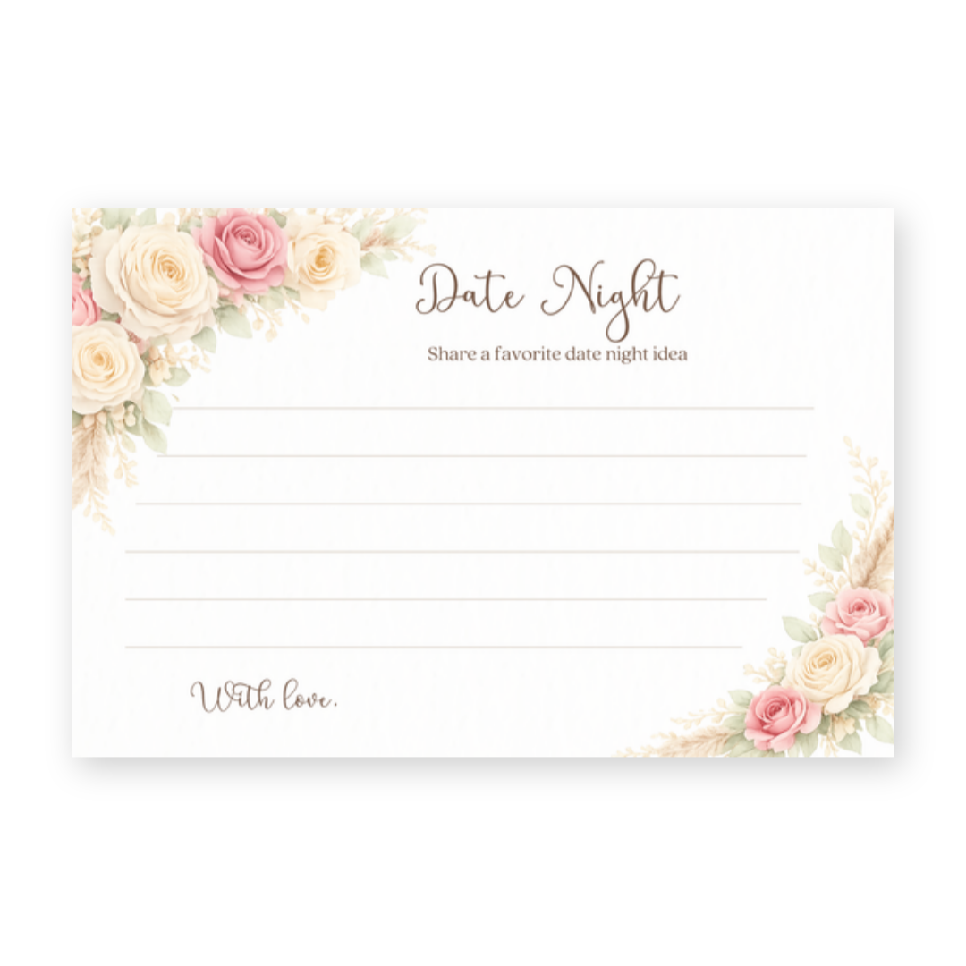 Western Bridal Date Night Card
