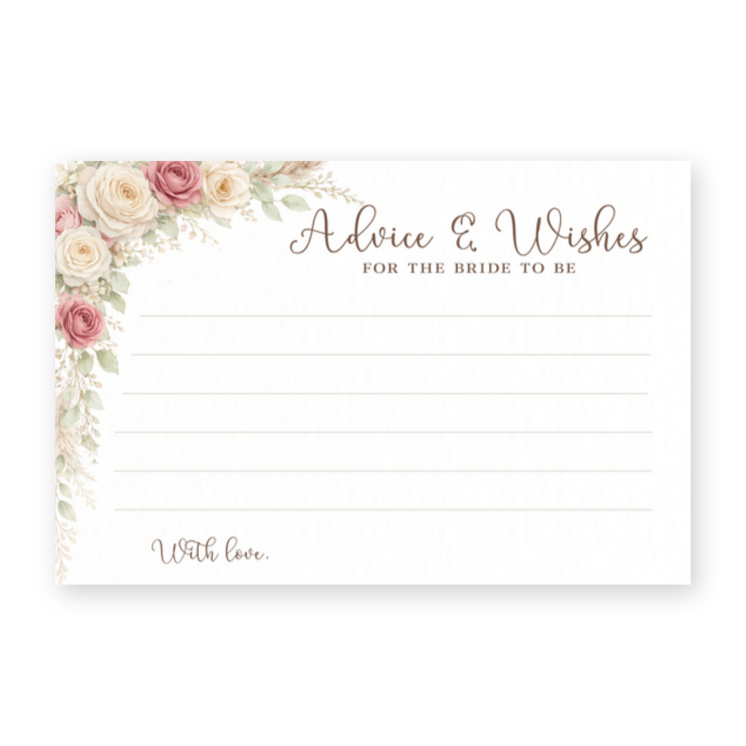 Western Bridal Advice Card