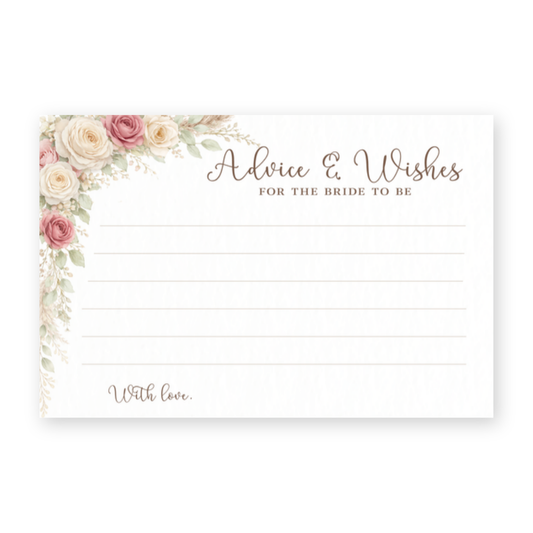 Western Bridal Advice Card