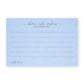 Something Blue Bridal Gown Advice Card
