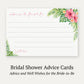 Tropical Bridal Shower Advice Cards