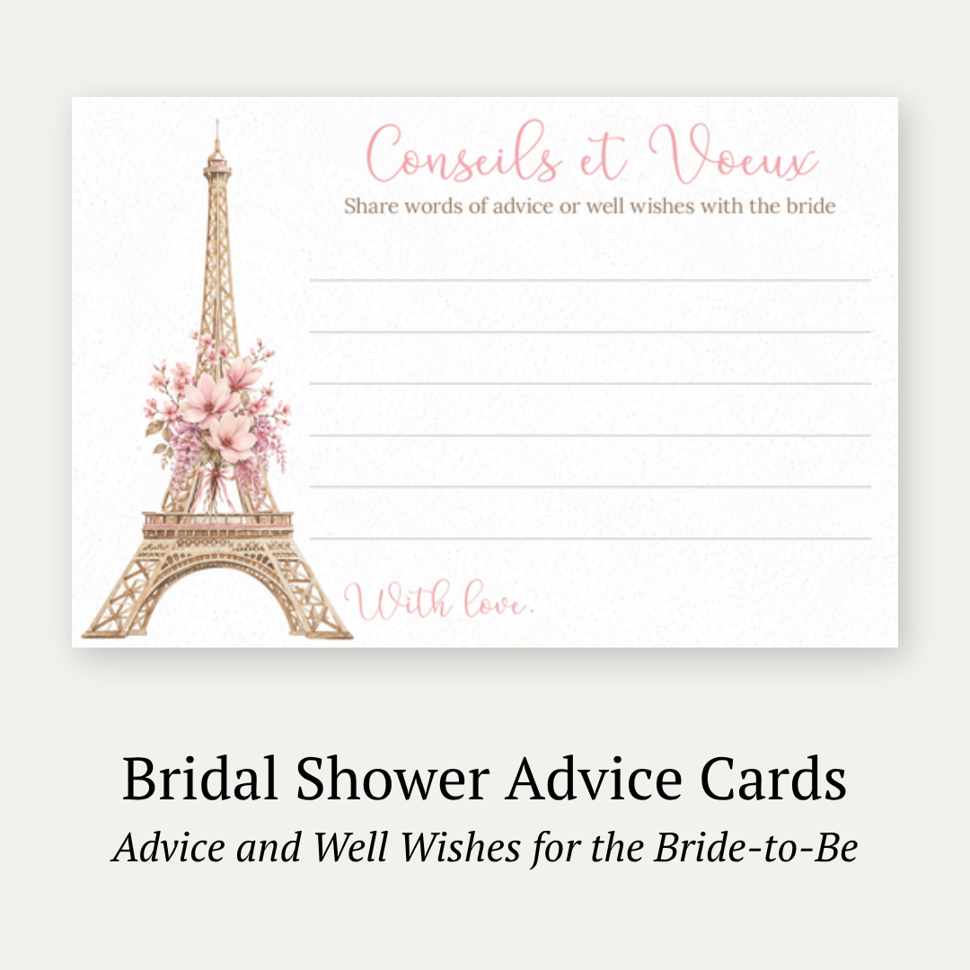 Paris Love Story Advice Card
