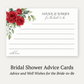 Rose Bridal Shower Date Night Card