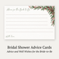 Winter Wonderland Bridal Shower Advice Cards