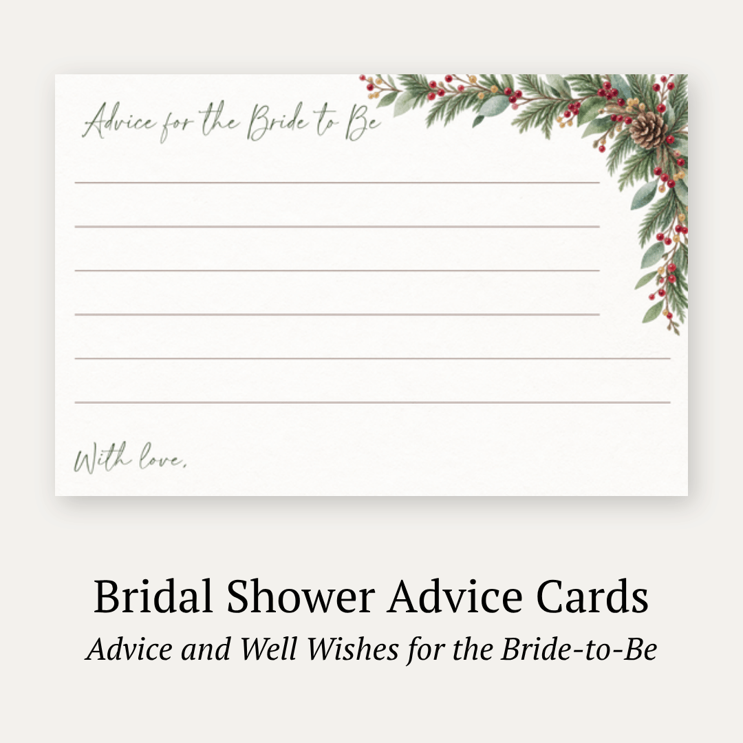 Winter Wonderland Bridal Shower Advice Cards