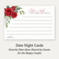 Rose Bridal Shower Advice Card