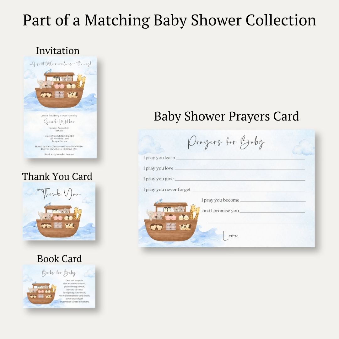 Noah's Ark Prayers for Baby Card