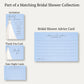 Something Blue Bridal Gown Advice Card