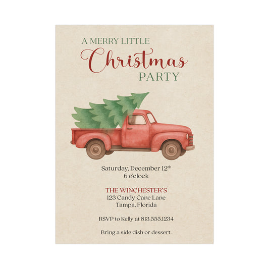 A Merry Little Christmas Party Invitation