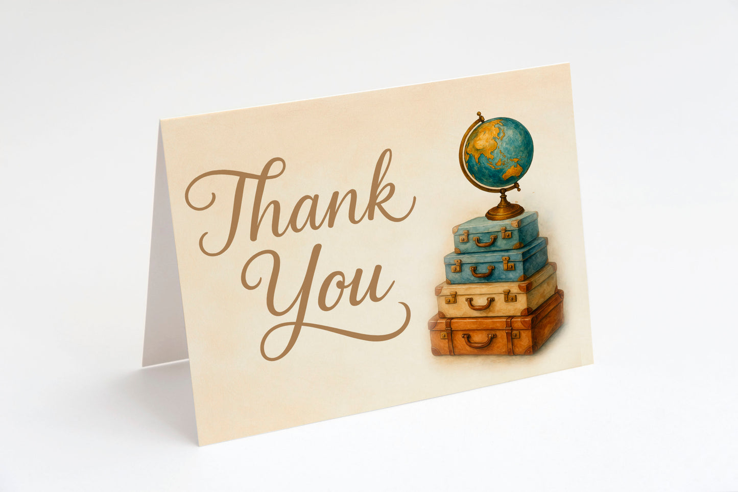 Adventure Awaits Thank You Cards - Travelling from Miss to Mrs.