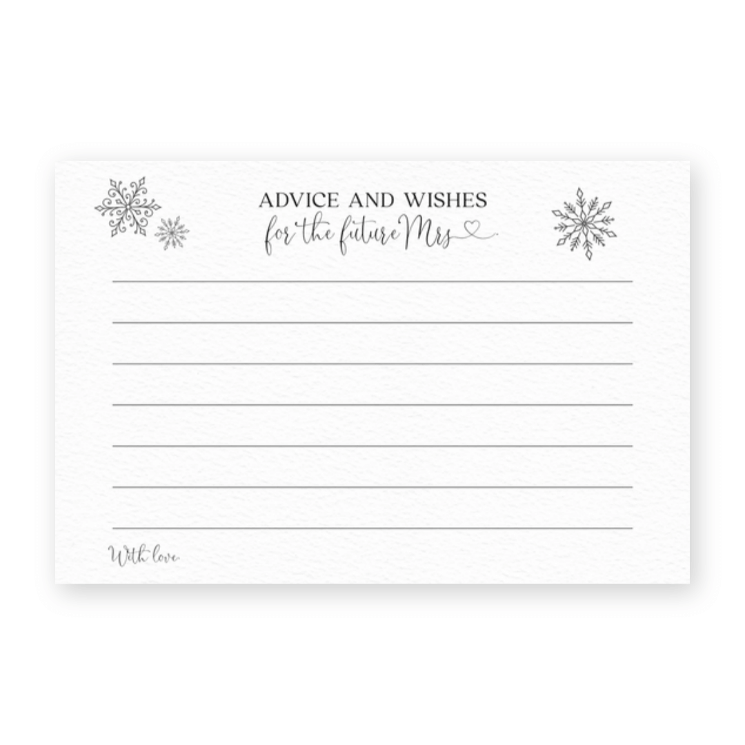 Snow in Love Advice Cards