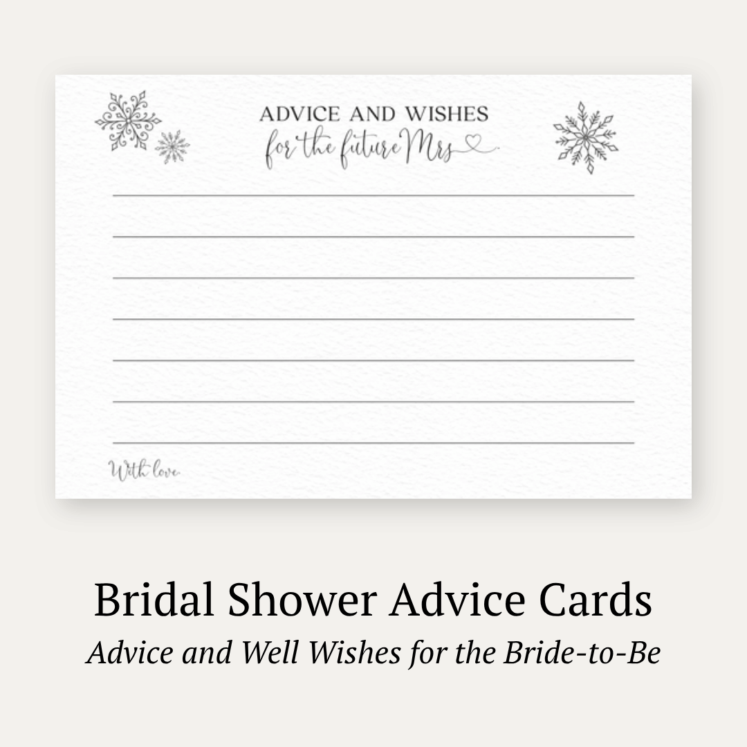 Snow in Love Advice Cards