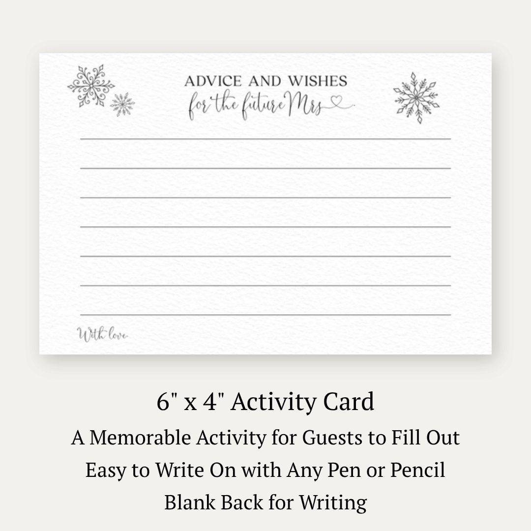 Snow in Love Advice Cards