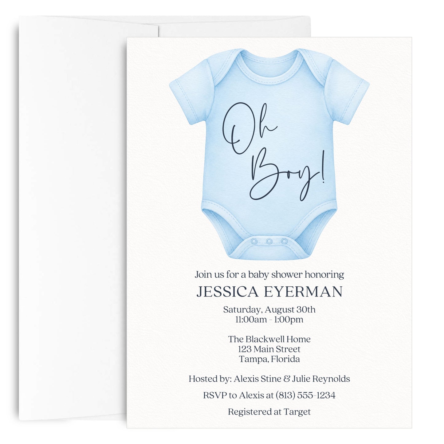 Oh Boy! Baby Shower Invitation