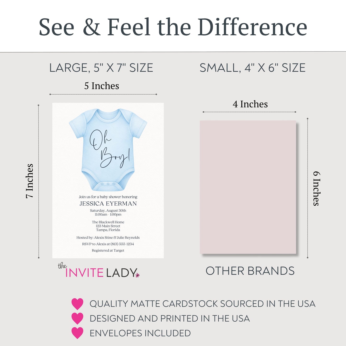 Oh Boy! Baby Shower Invitation