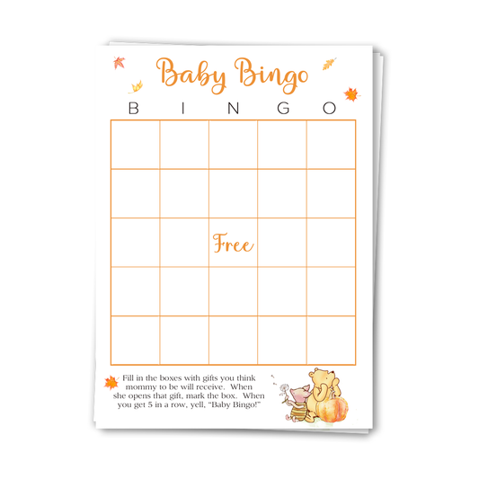 Autumn Winnie Bingo Card