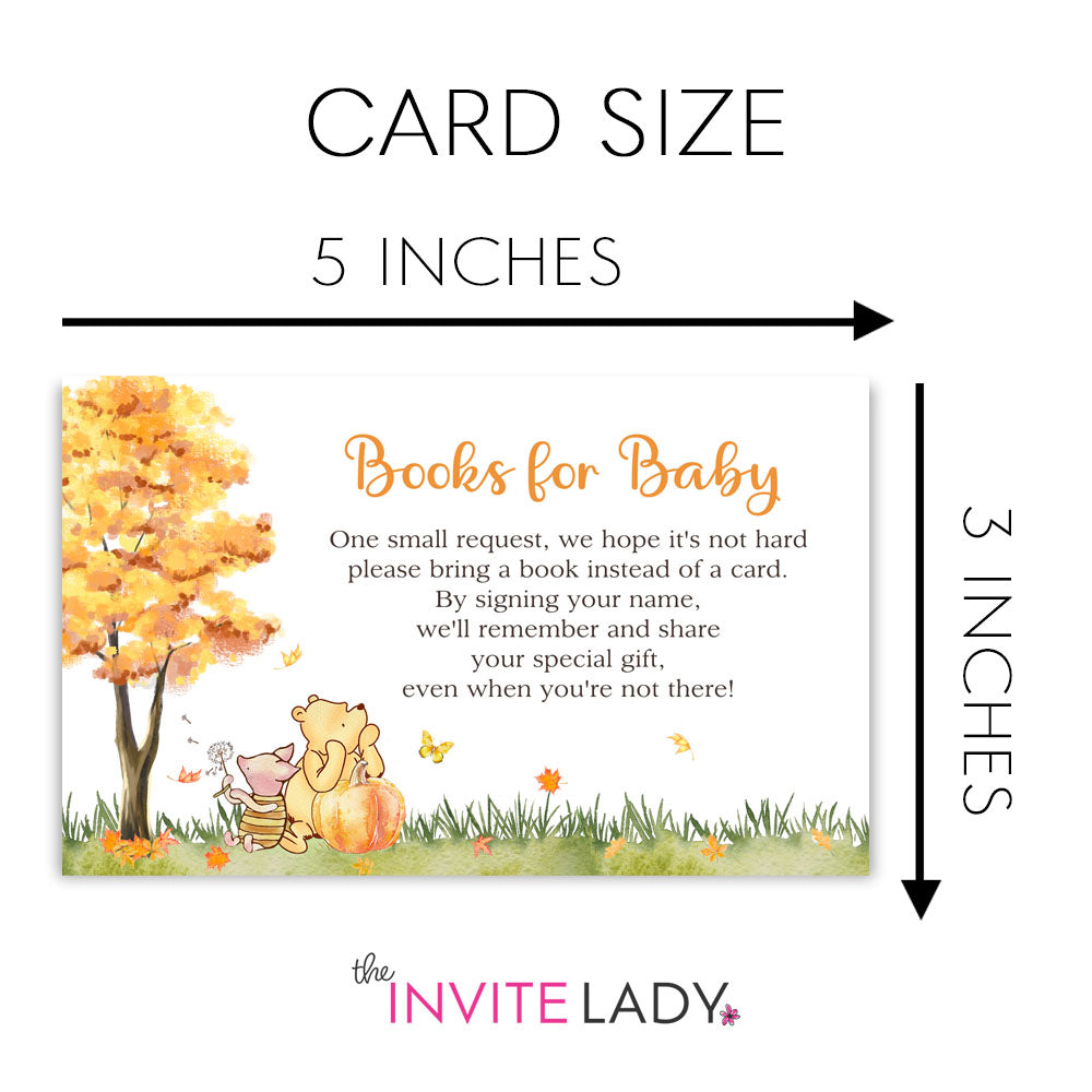 Winnie the Pooh Autumn Bring a Book Card