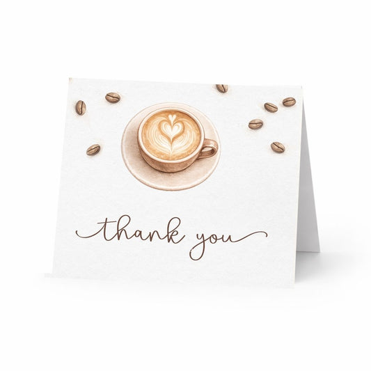 A Baby Latte is Brewing Thank You Card