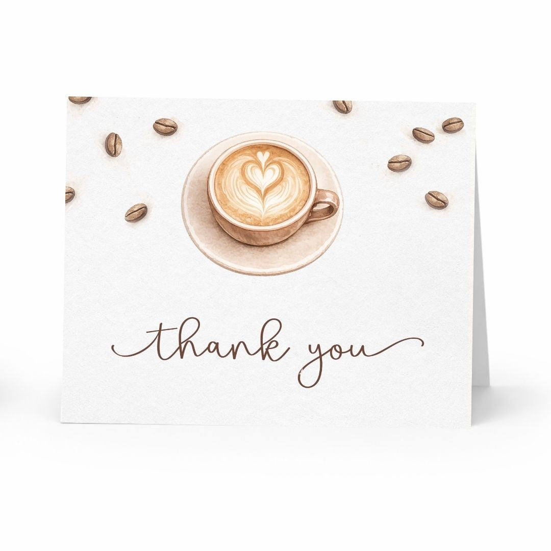 A Baby Latte is Brewing Thank You Card