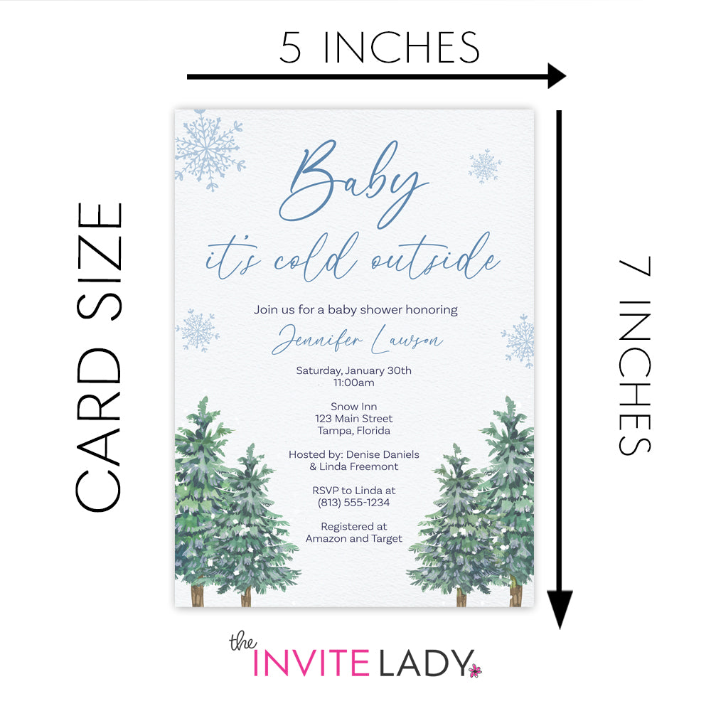 Baby It's Cold Outside Baby Shower Invitation