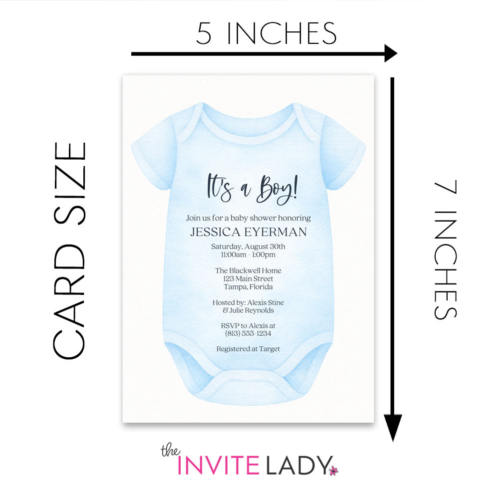 Bodysuit Baby Shower Invitation