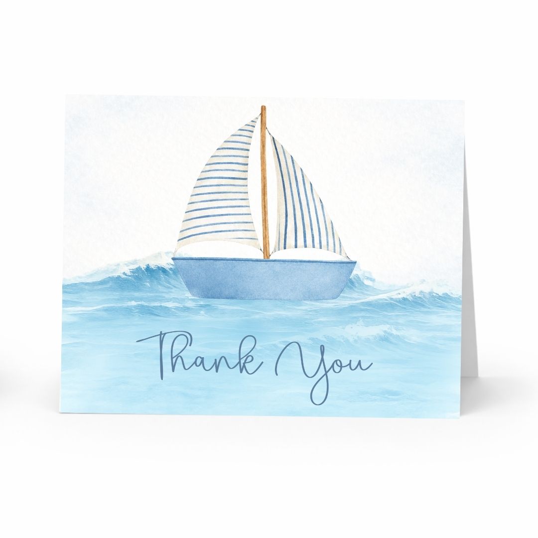 Baby on Board Baby Shower Thank You Card