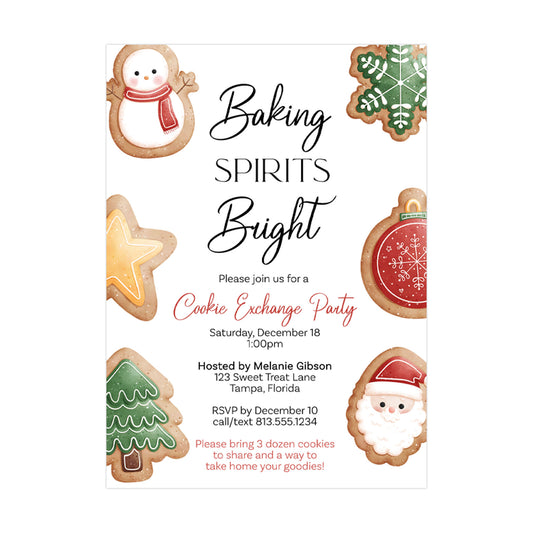 Baking Spirits Bright Invitation